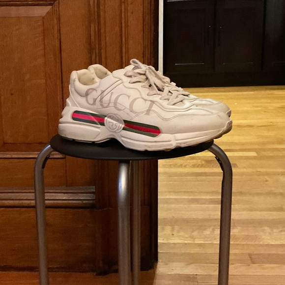 Gucci Rython Leather Sneakers - Picture 2 of 6